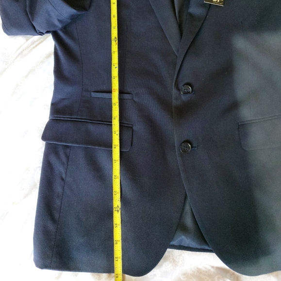 JF J.Ferrar Navy Slim Fit Suit Jacket 40 NWT - Picture 6 of 8